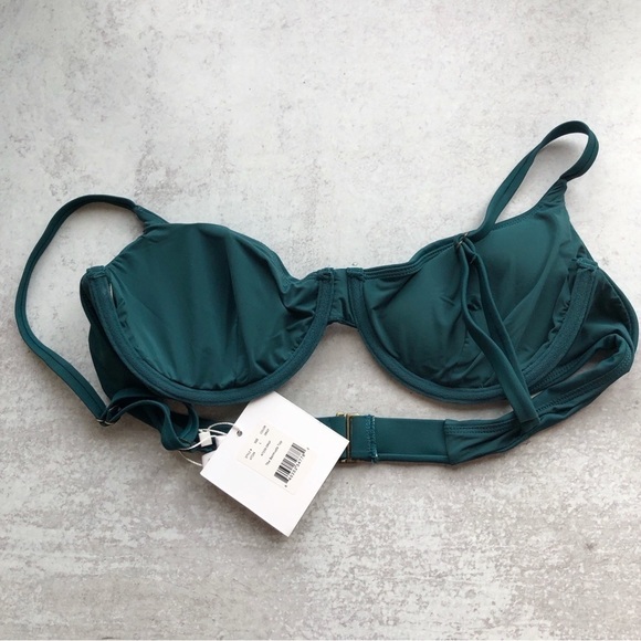 Mindy & Andie Swim The Bermuda Bikini Top Dragonfly Green Size L - Picture 3 of 10